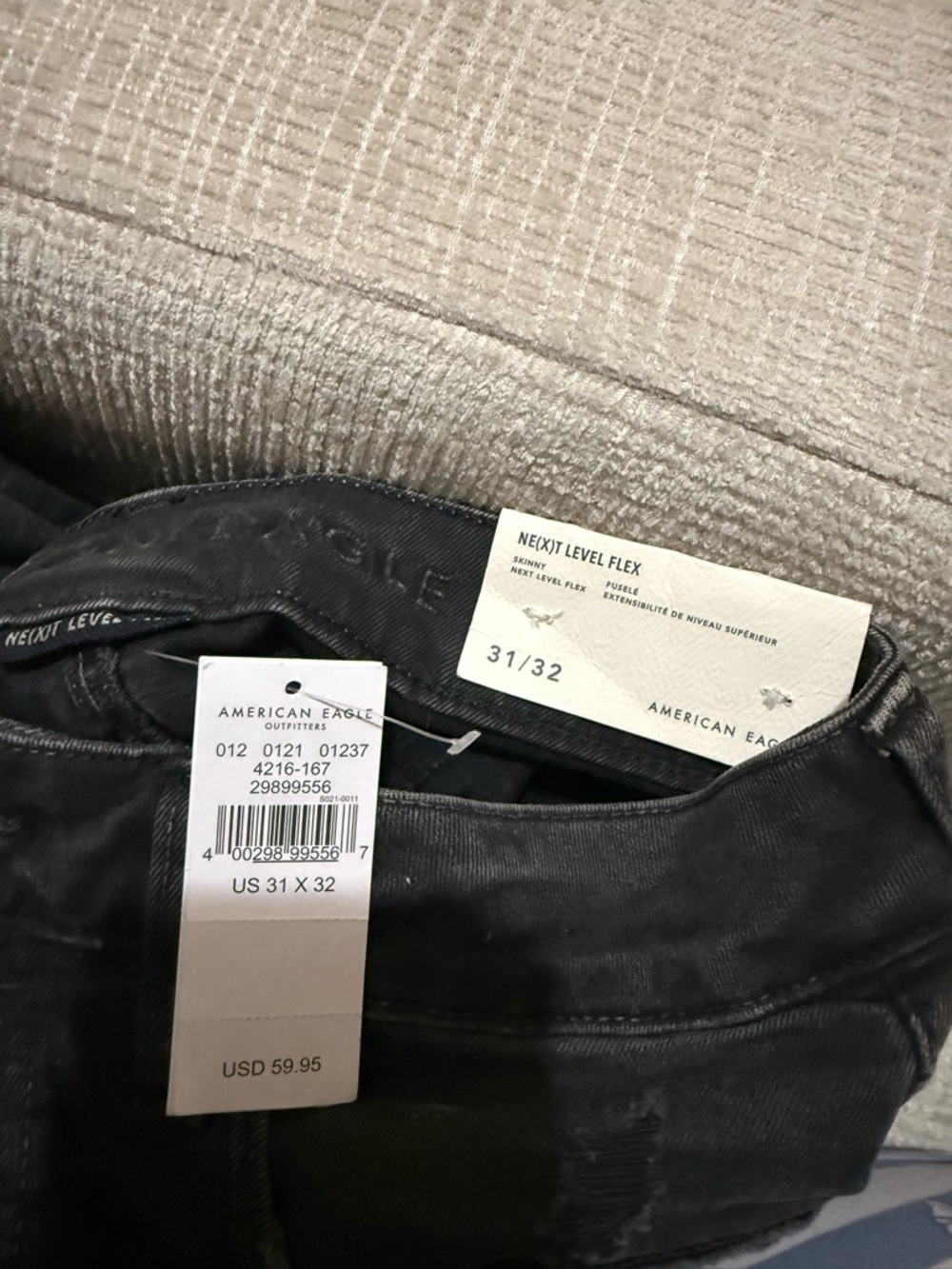 American Eagle Outfitters Black Distressed Skinny Jeans - Picture 2 of 5